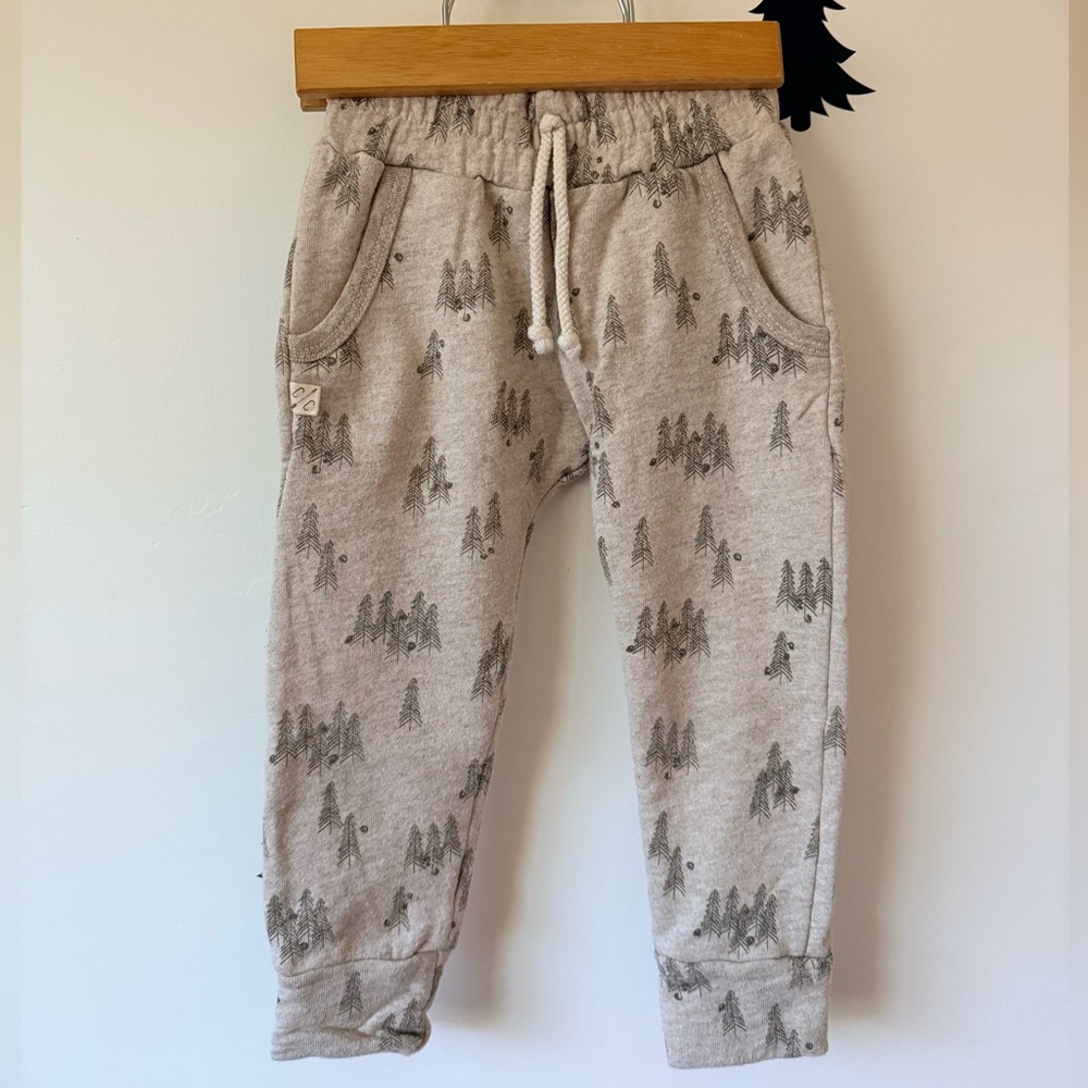 Childhoods Clothing Kids Jogger in “Trees” on Oatmeal